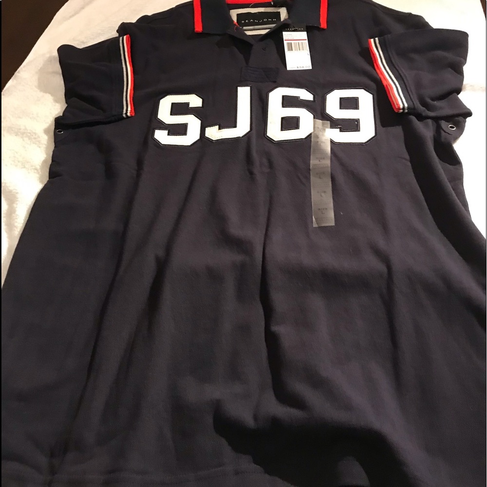 New mens sean John polo size large
